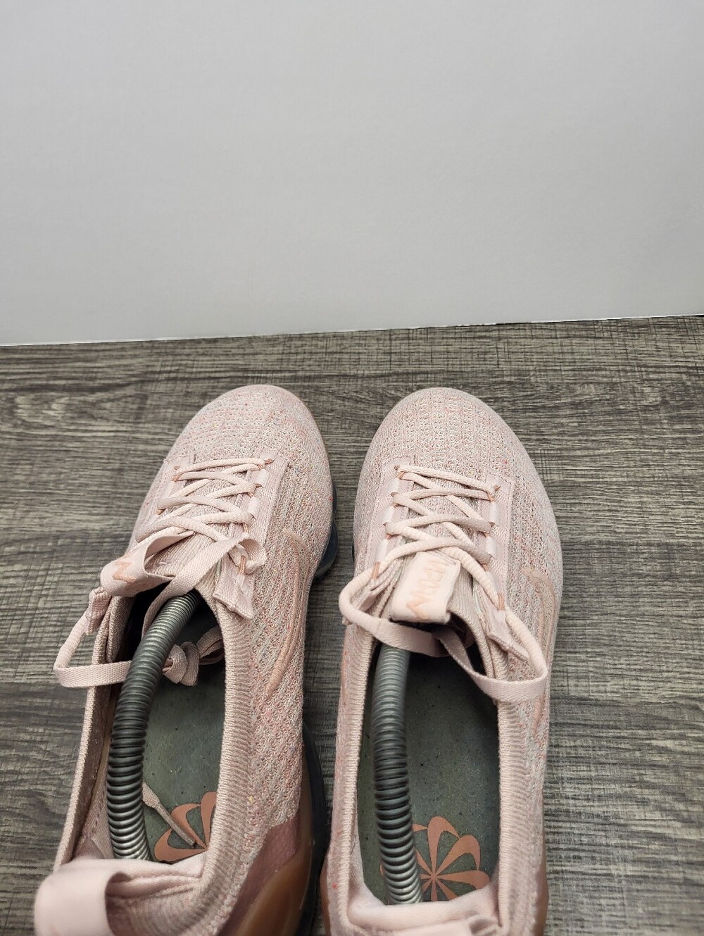 Nike Air VaporMax Flyknit Shoes Pink Oxford Running Sneakers Womens Size 9 - Picture 6 of 10